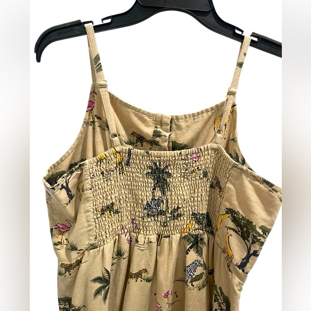 Tropical Print Beige Sundress - Picture 5 of 12